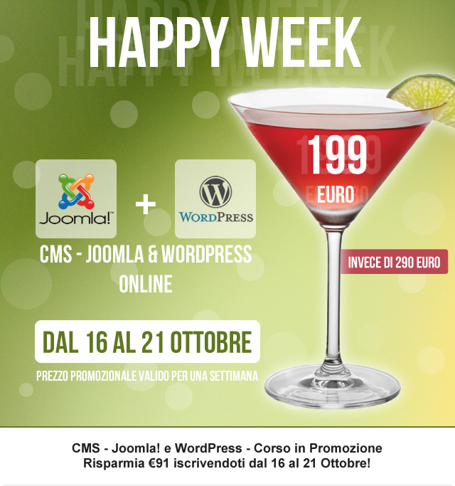 happy week - html5 e dreamweaver
