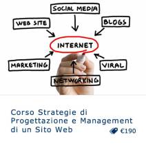 Corso Strategie di Progettazione e Management di un Sito Web